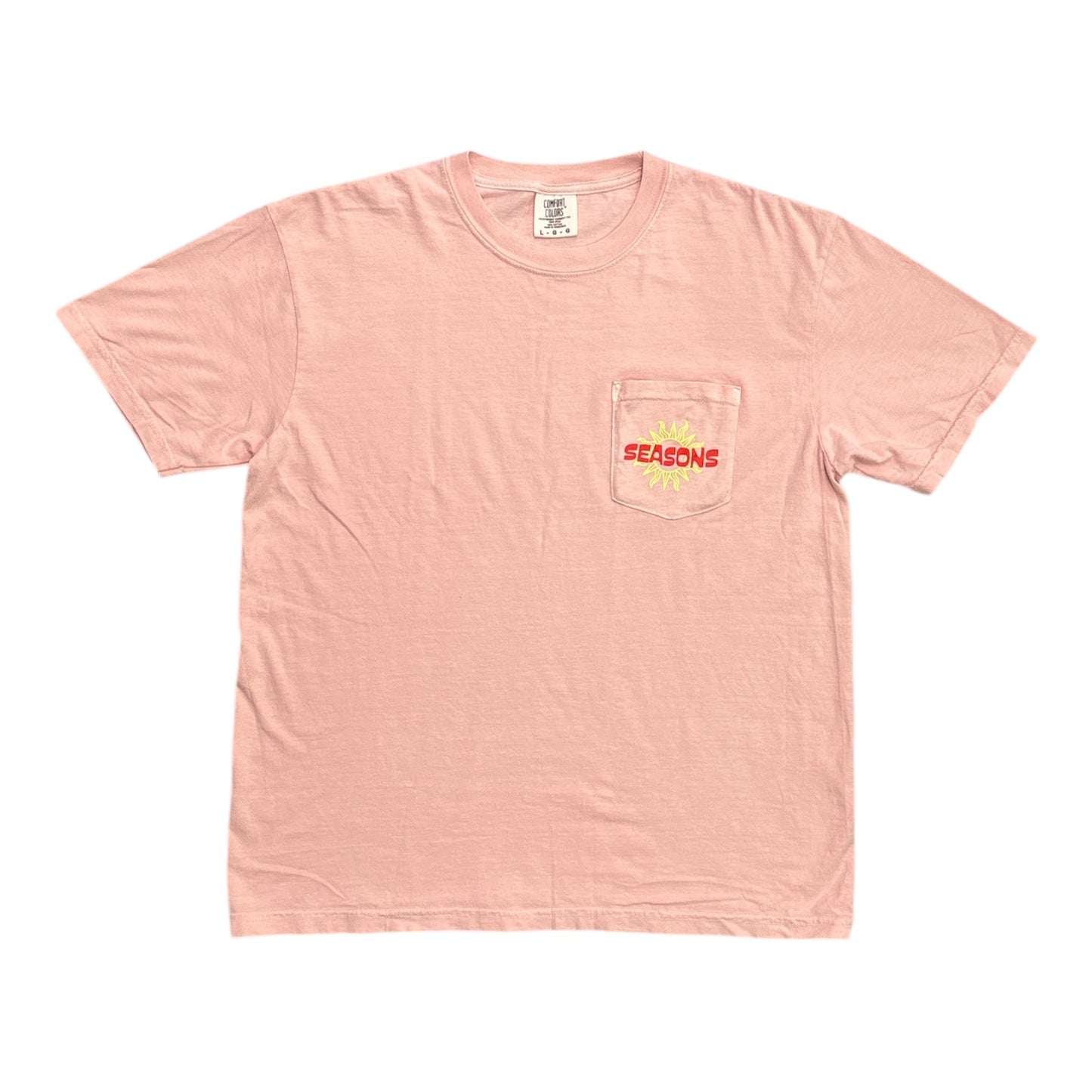 Seasons Sun Pocket Tee- Peachy