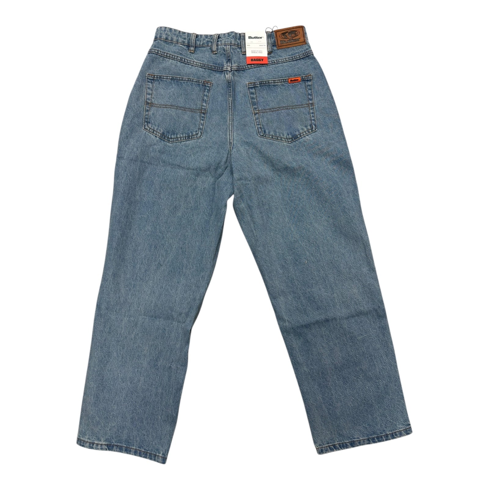 Butter Baggy Denim Jeans- Washed Indigo