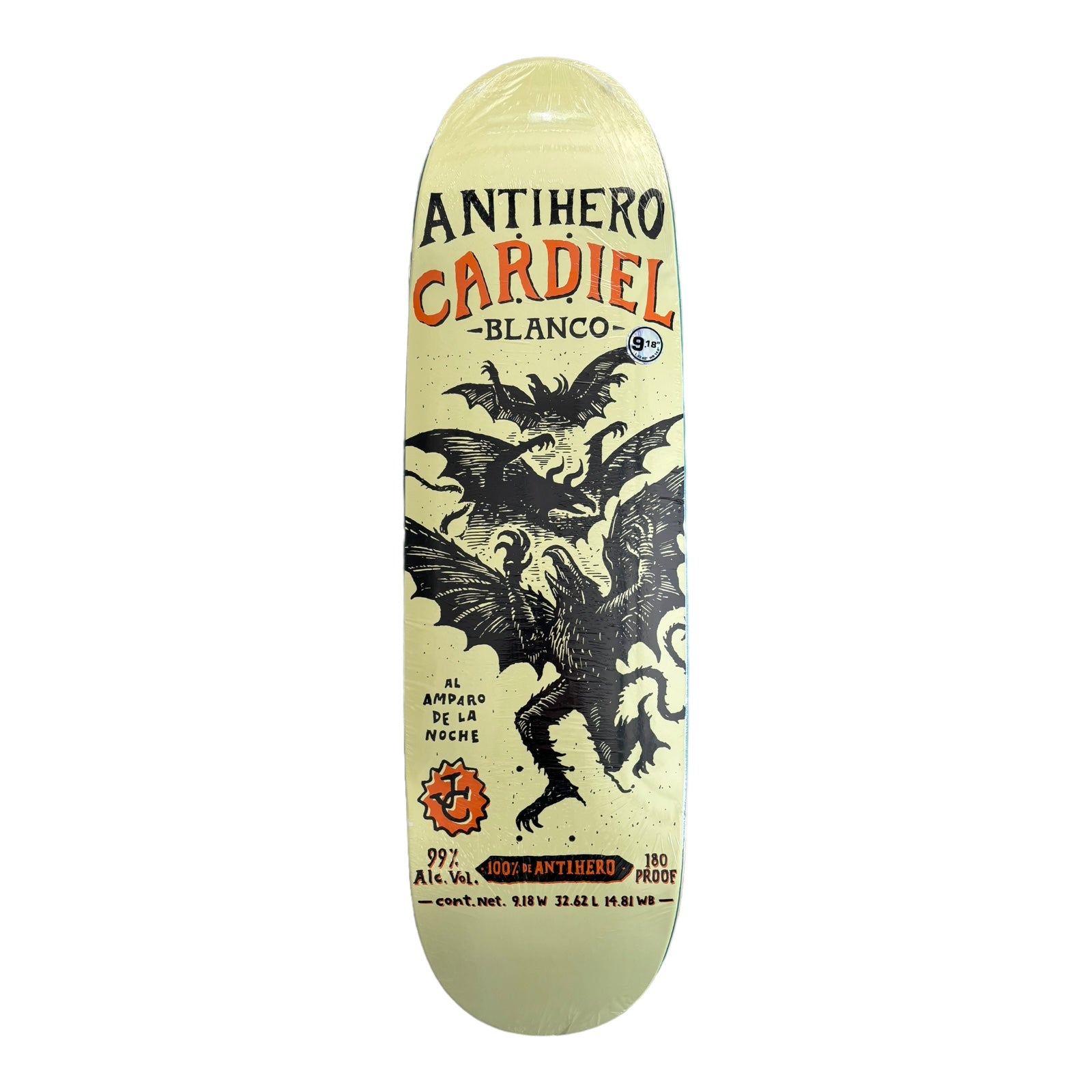 Ant Hero Cardiel Skateboard Deck with Bats Flying.