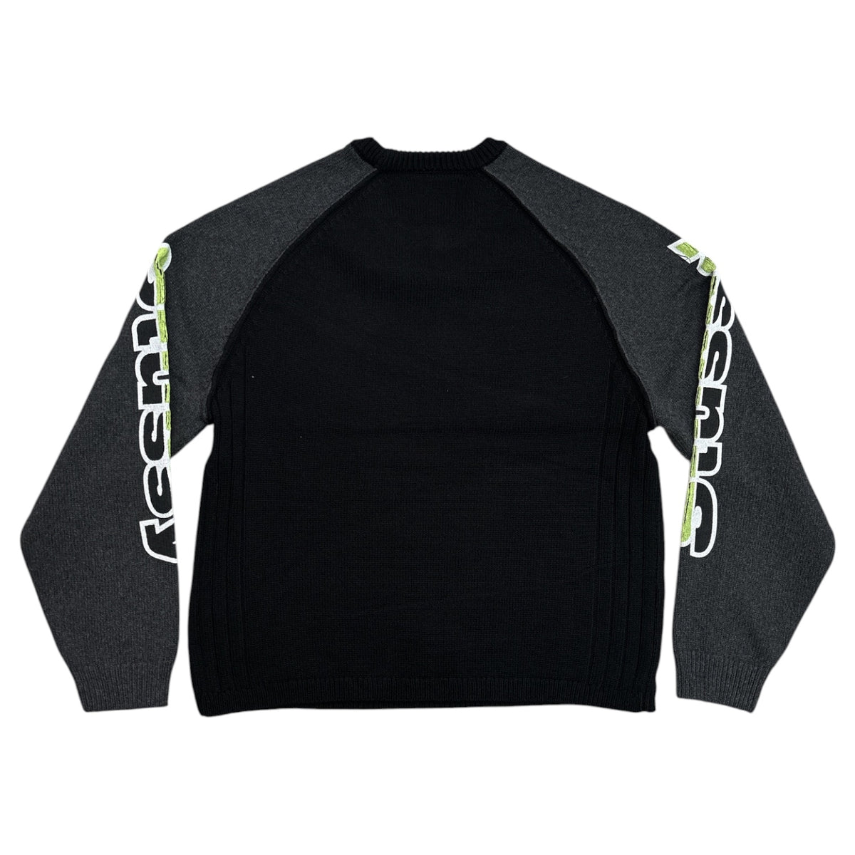 Stussy Two Tone Raglan Sweater- Black