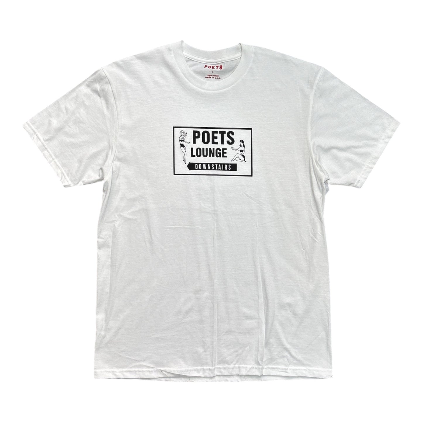Poets Lounge Tee- White