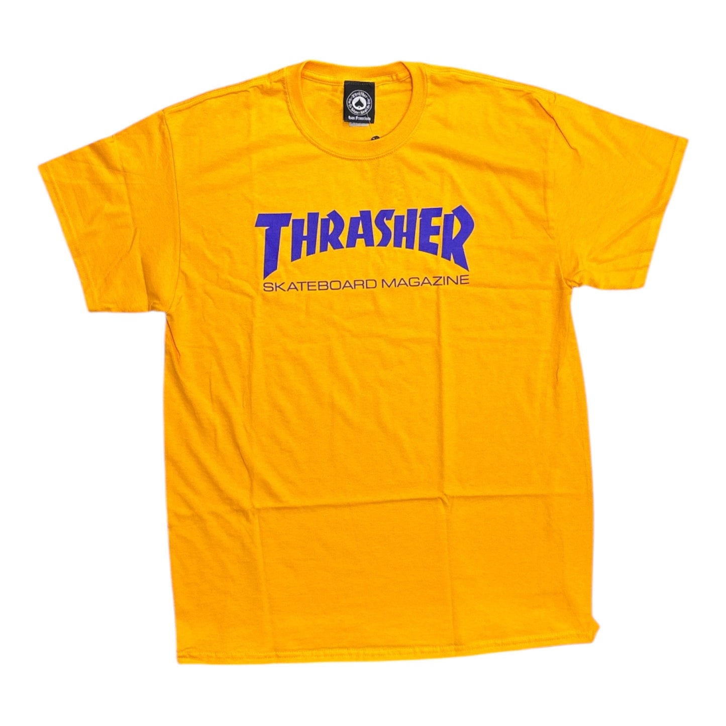 Thrasher Skate Mag Tee- Gold/Purple