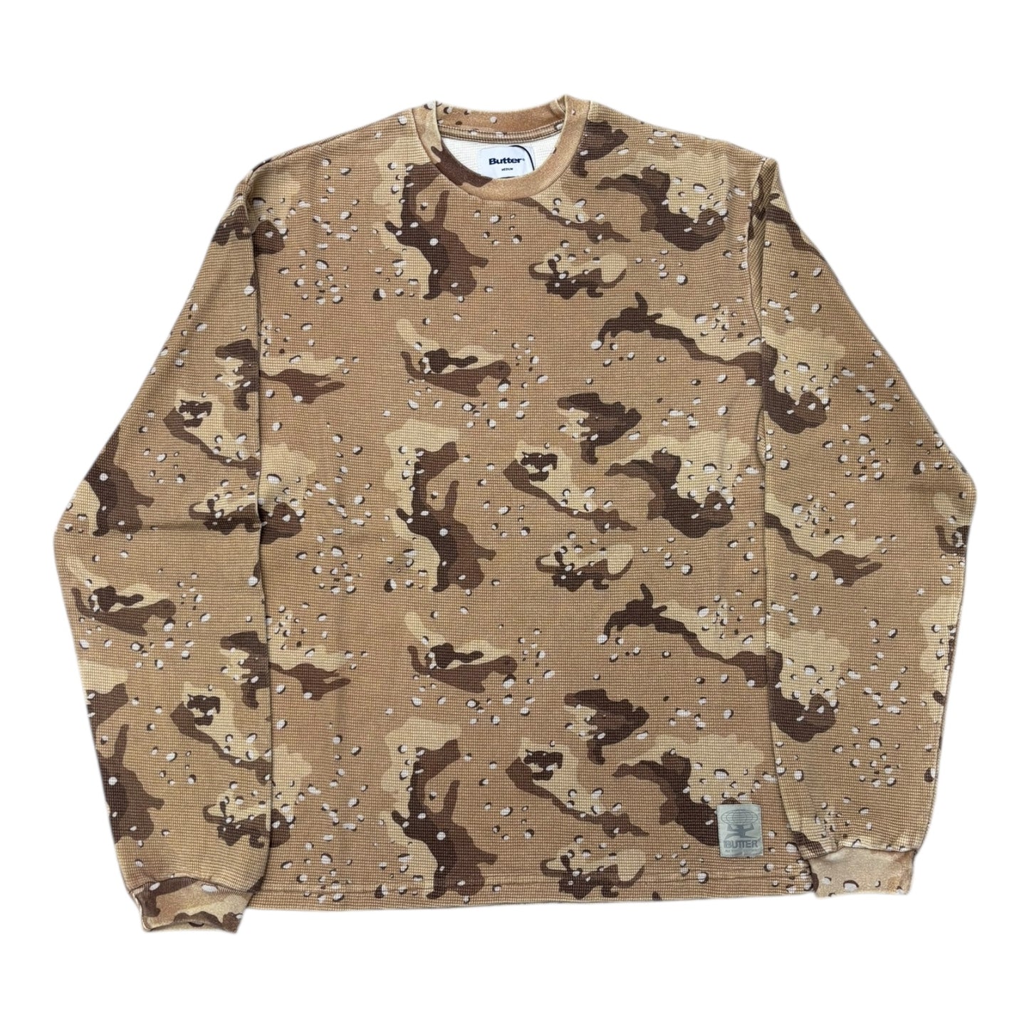 Butter Waffle L/S Top- Desert Camo