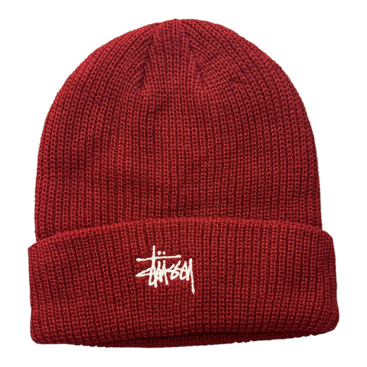 Stussy Basic Cuff Beanie- Dark Red