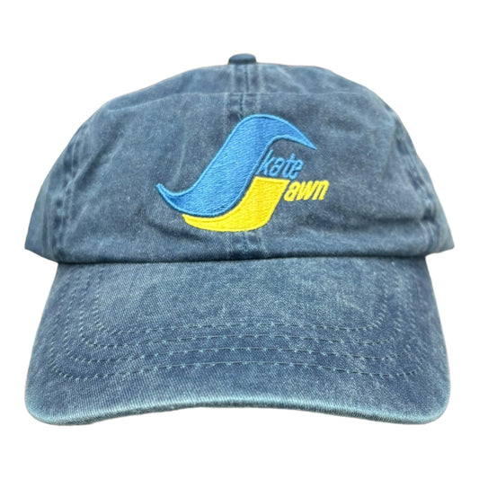 Navy Hat With Skate Jawn EMbroidered on the Front in Blue & Yellow