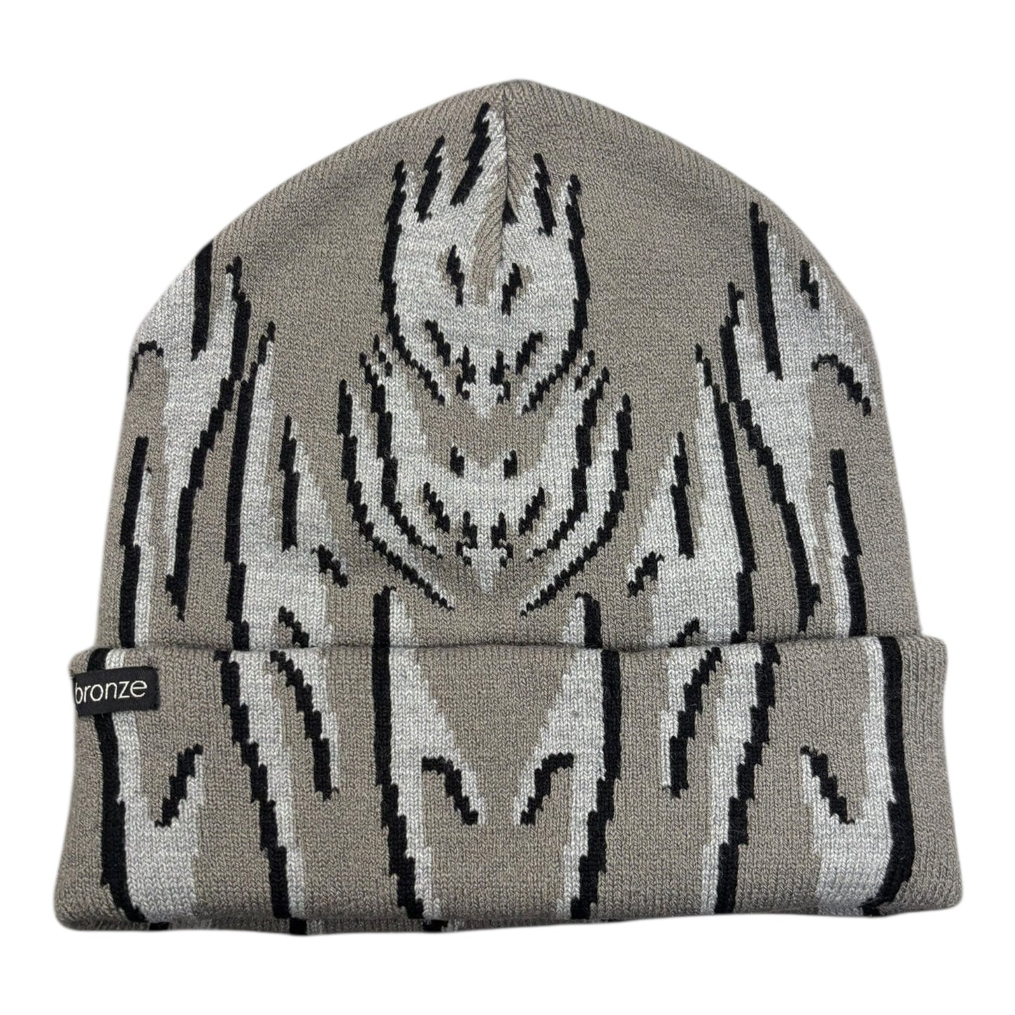 Bronze Tribal Sport Beanie- Grey