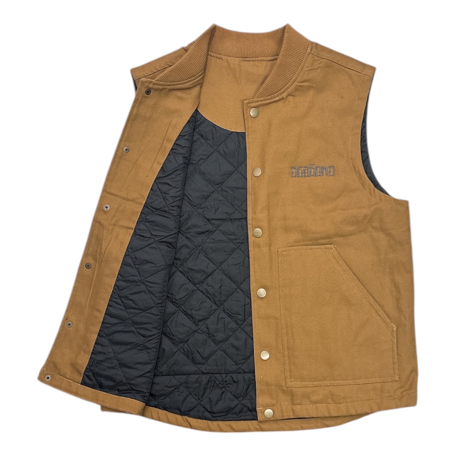 Seasons Stain Font Work Vest- Saddle