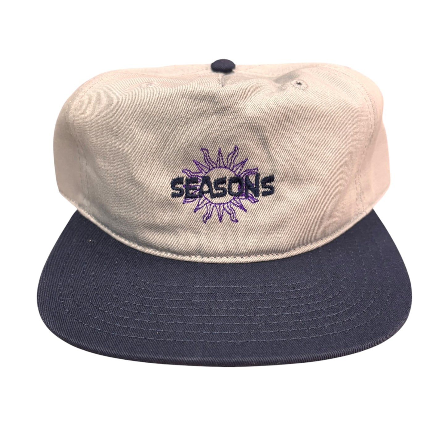 Seasons Sun Logo Hat- Light Grey/Navy