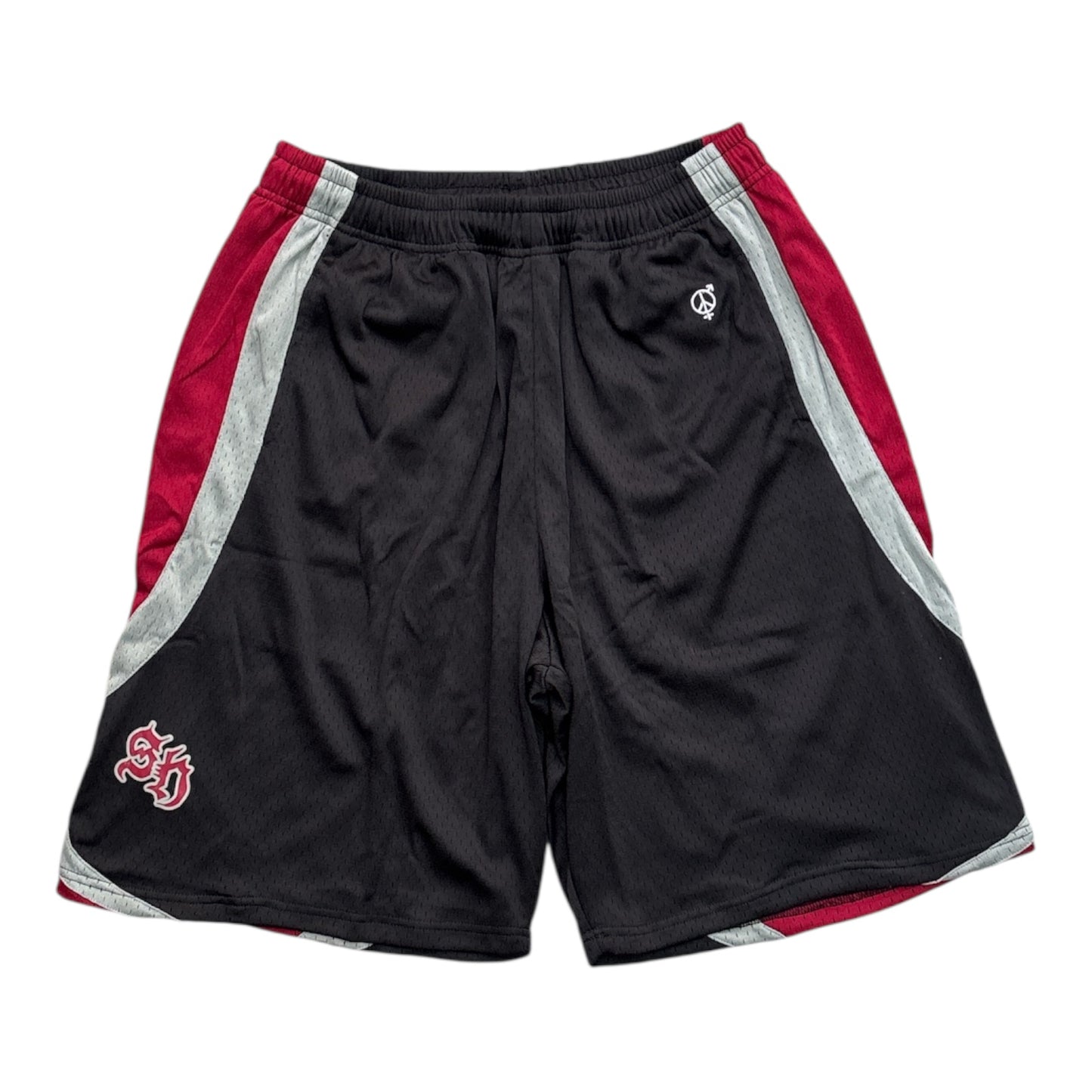 SEXHIPPIES Hoop Shorts- Black/Maroon/Grey