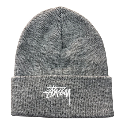 Stussy Stock Cuff Beanie- Heather Grey