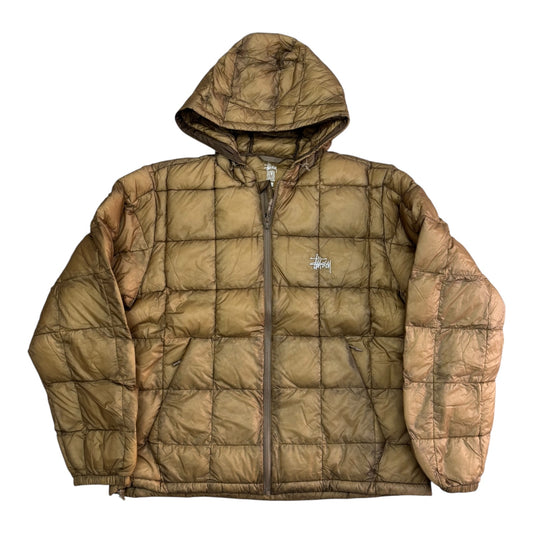 Stussy Mid Weight Hooded Puffer- Khaki