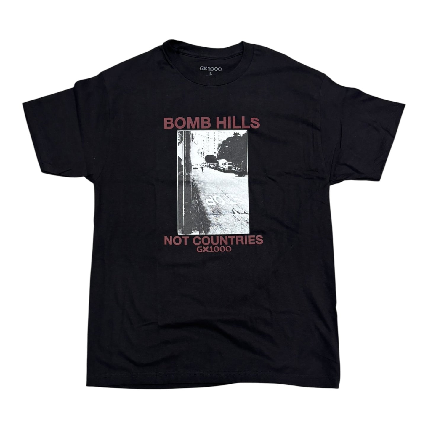 GX1000 Bomb Hills Not Countries Tee- Black