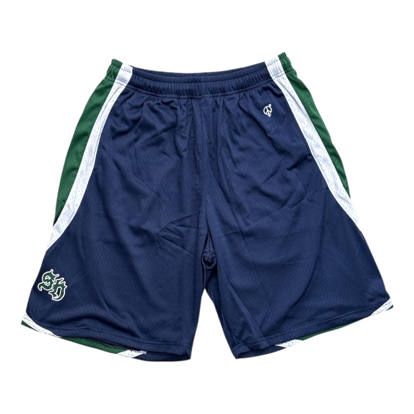 SEXHIPPIES Hoop Shorts- Navy/Green/White
