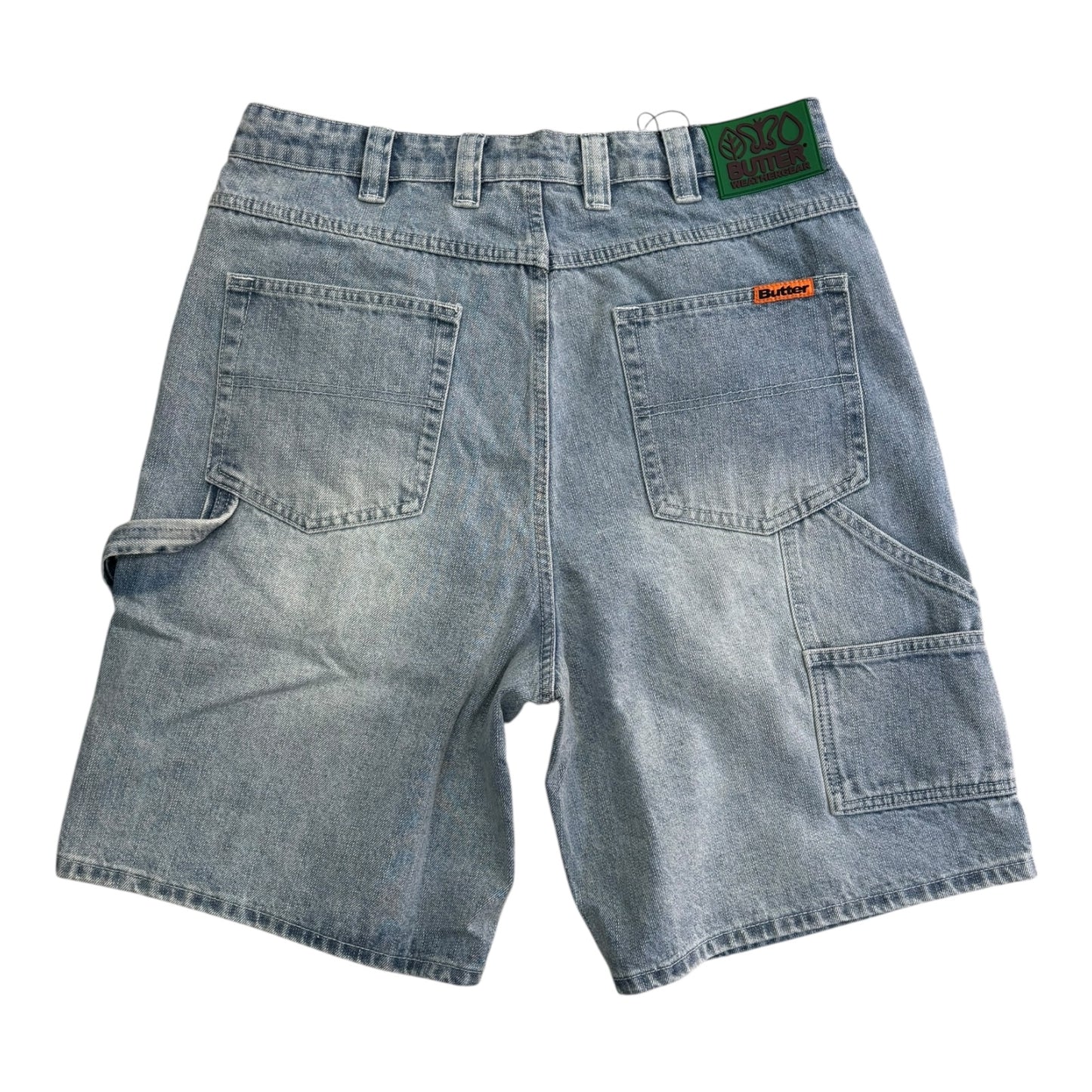 Butter Weathergear Denim Shorts- Faded Blue