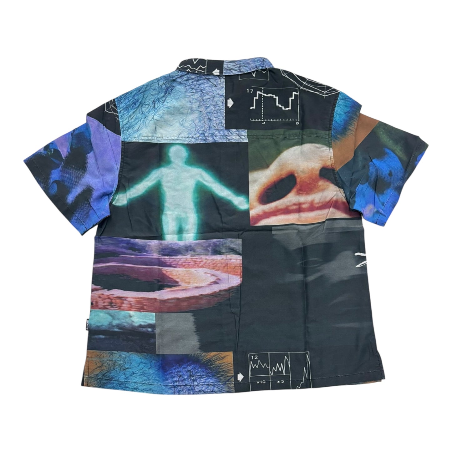 Quasi Dementia Short Sleeve Button Down Shirt- Multi Color