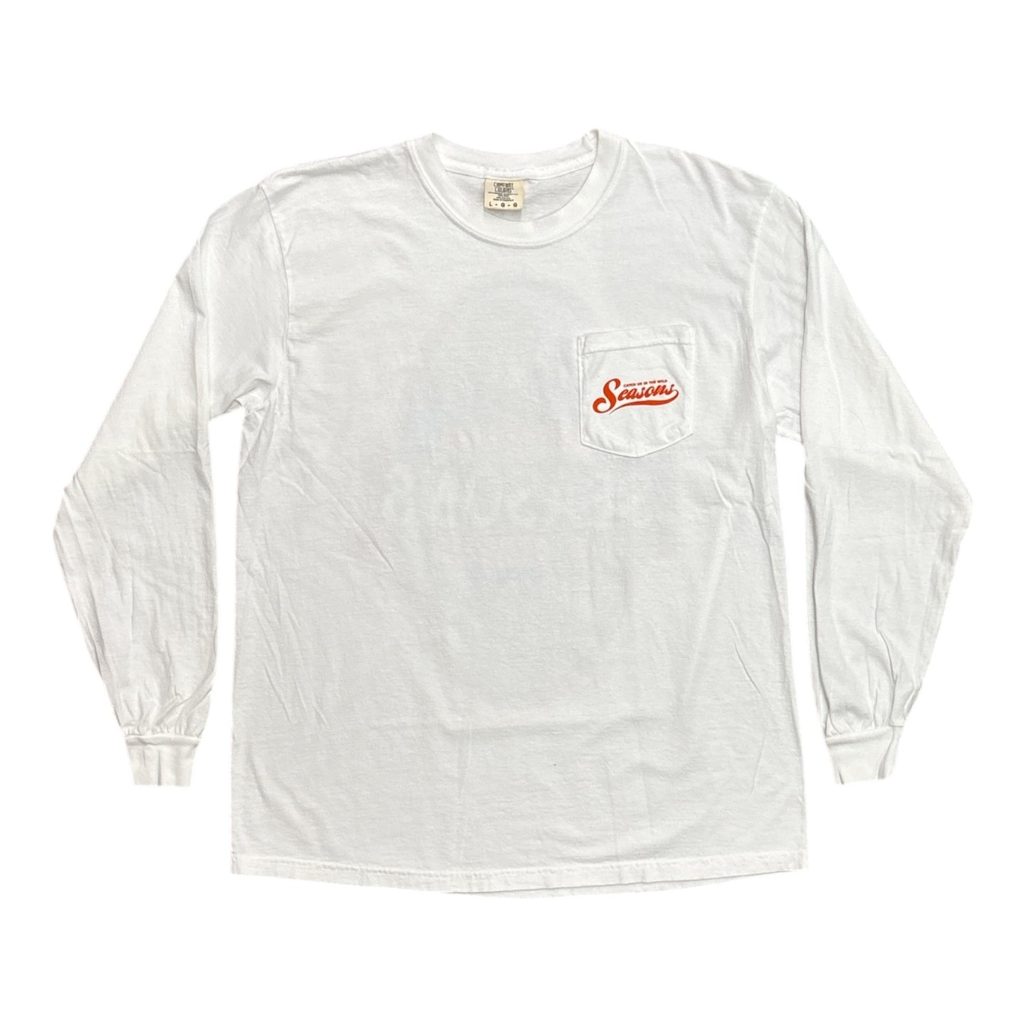 Seasons Caught In The Wild Long Sleeve Pocket Tee- White