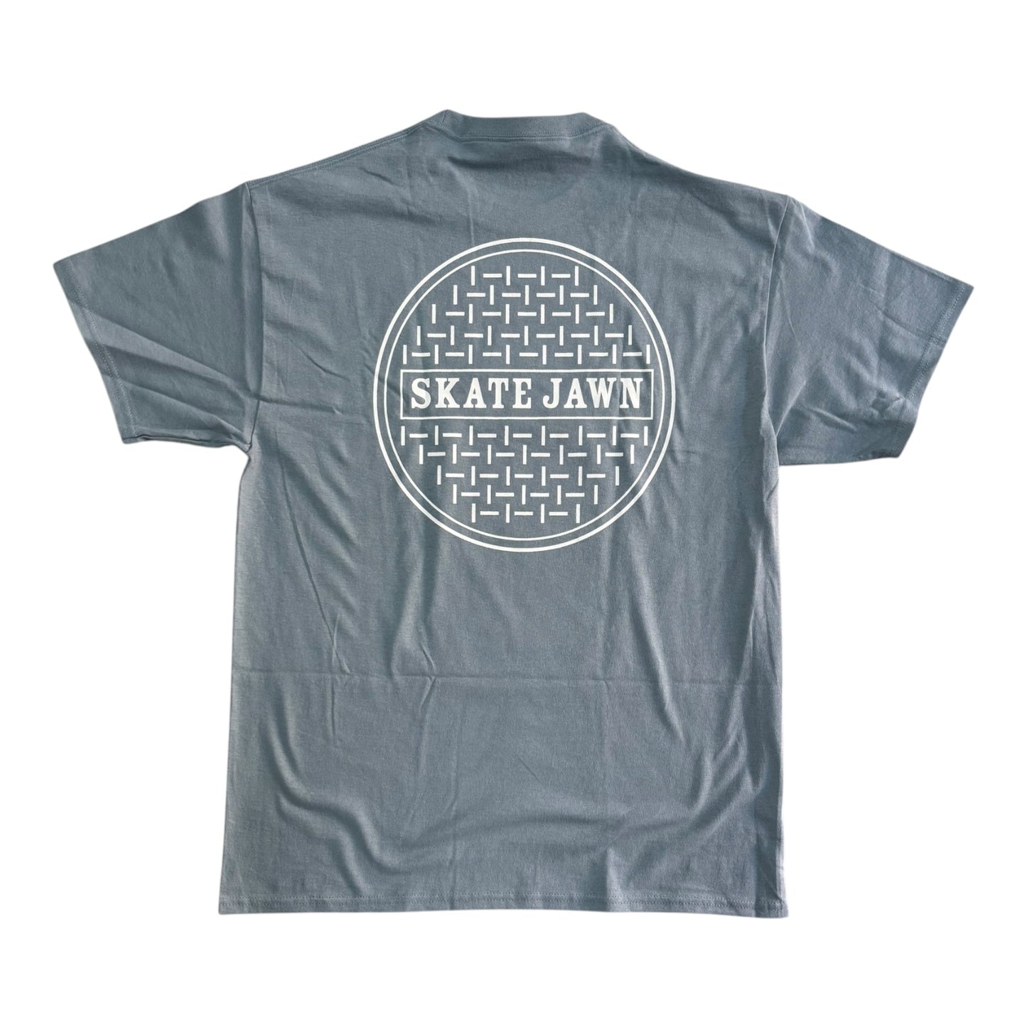 Skate Jawn Sewer Cap Tee- Stonewash Blue