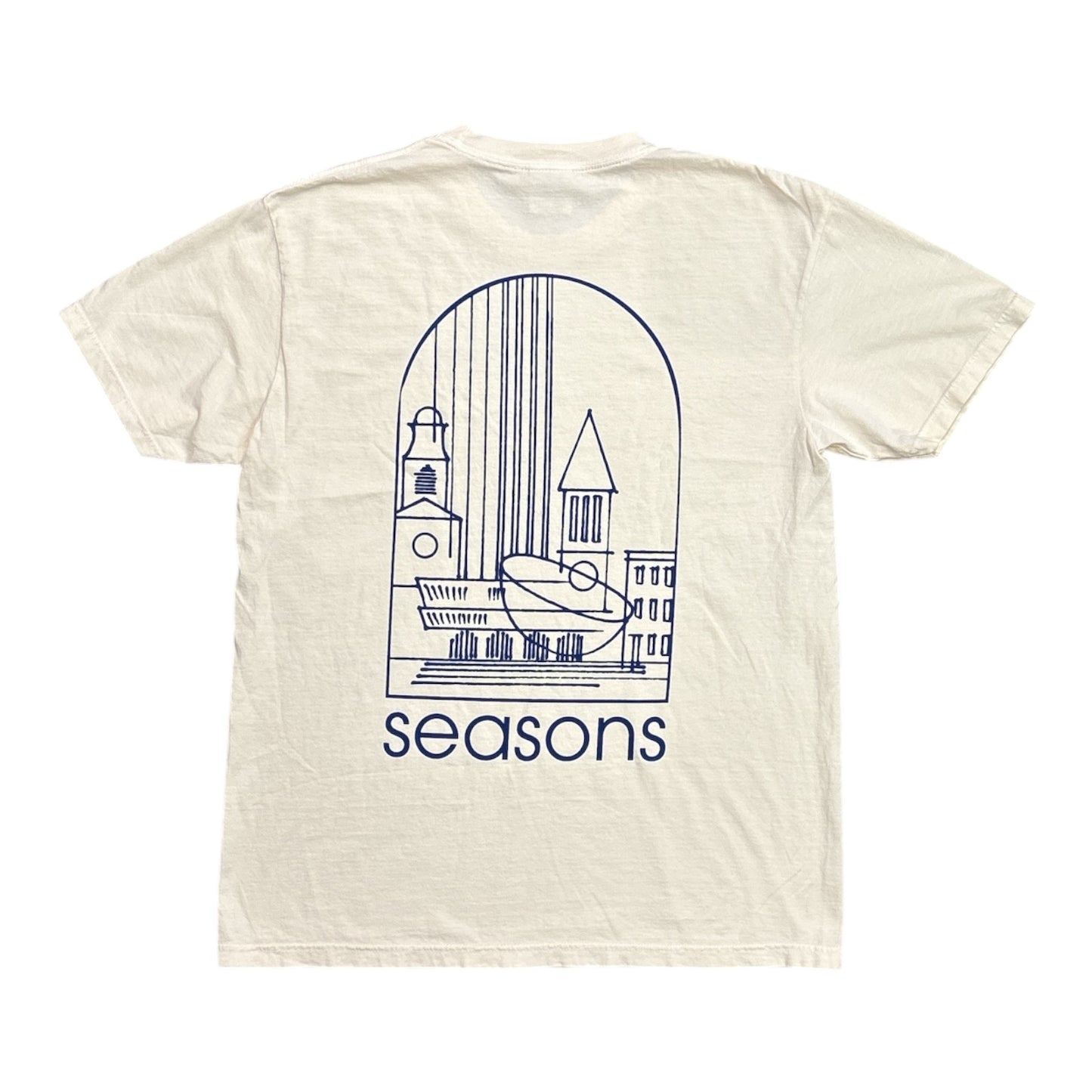 Seasons Sketchy Skyline tee- Ivory