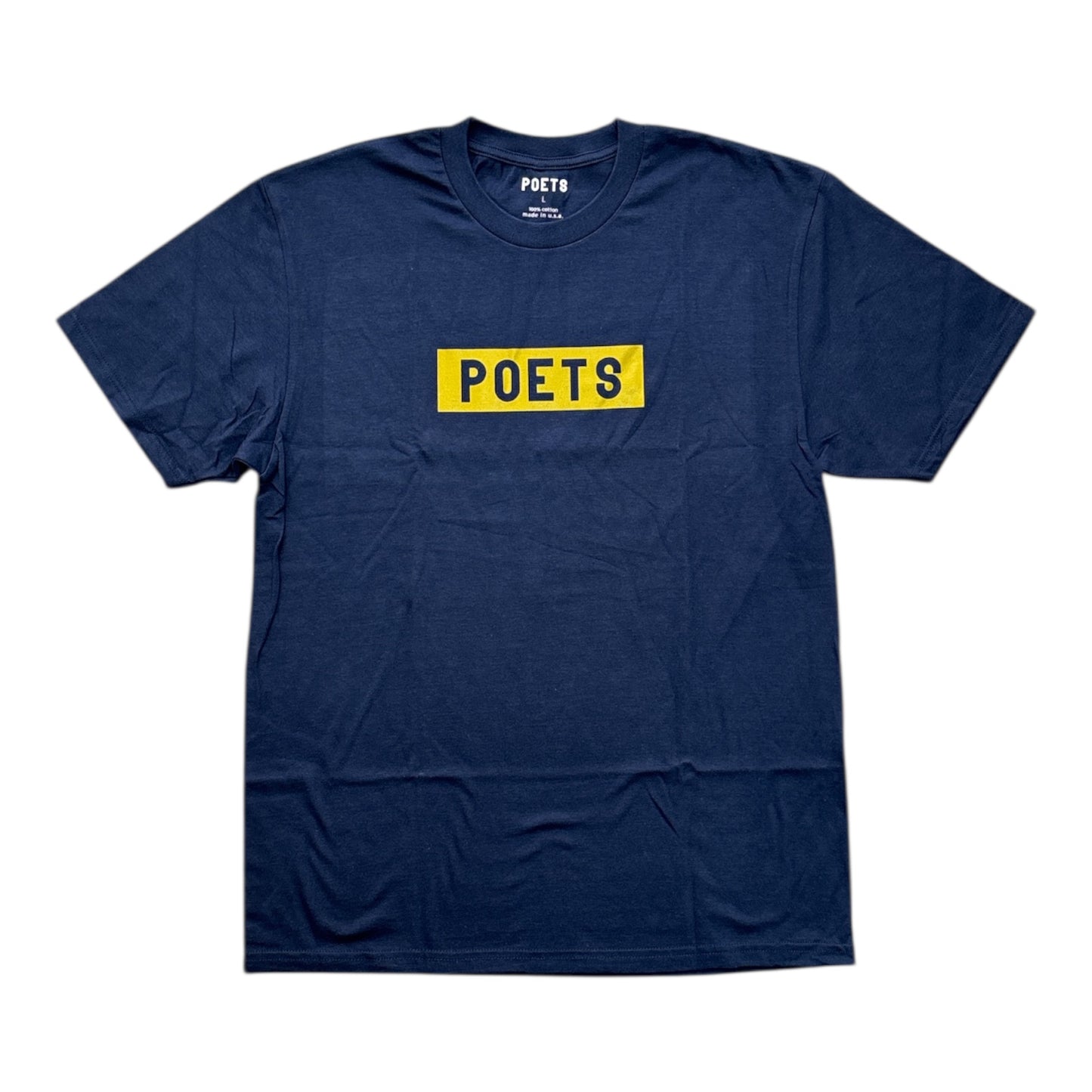 Poets OG Box Logo Tee- Navy