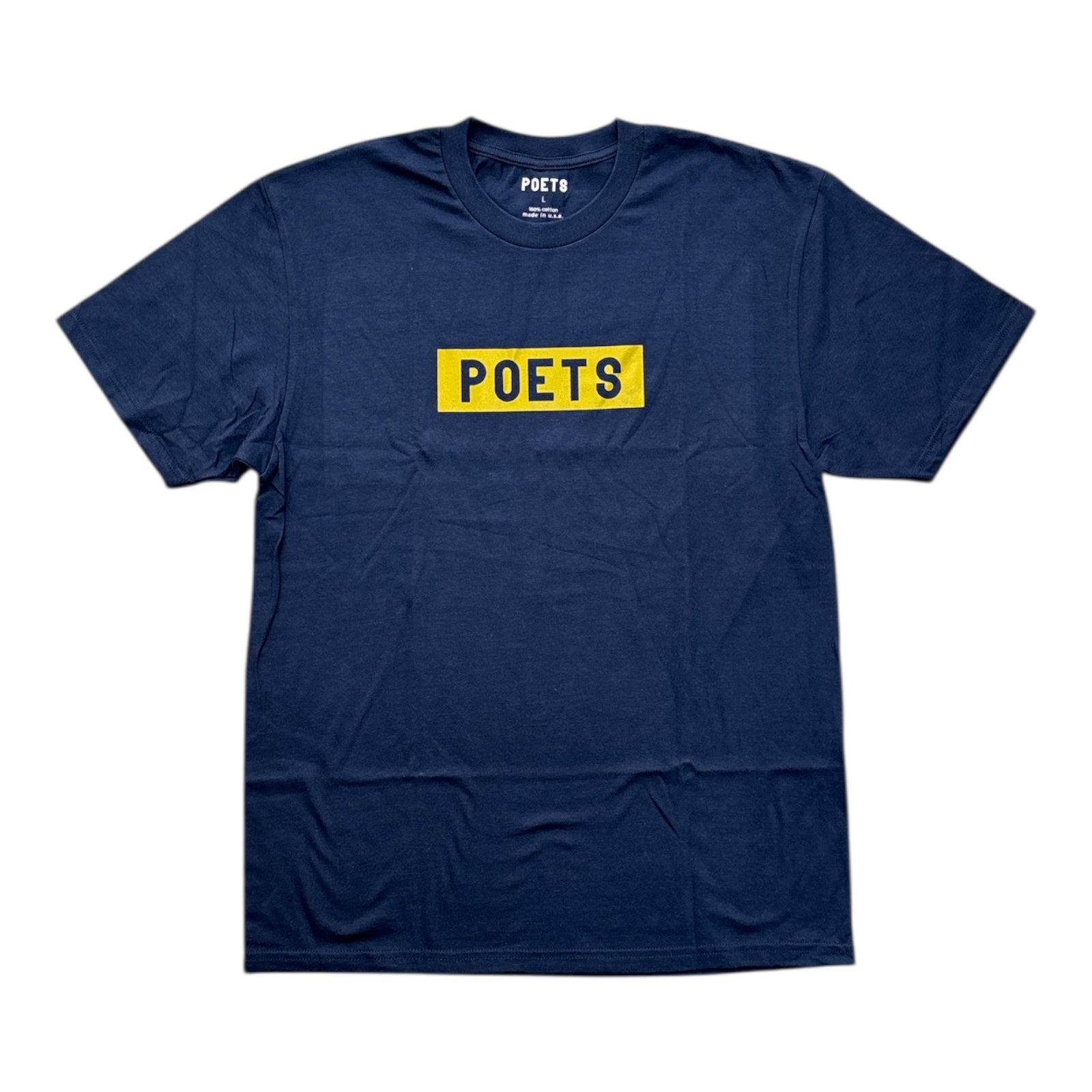 Poets OG Box Logo Tee- Navy