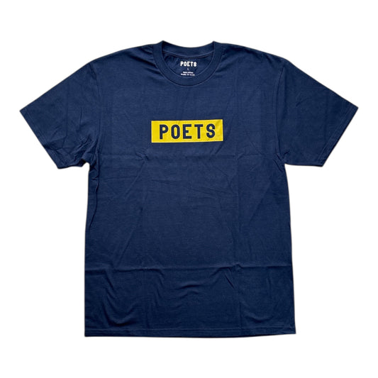 Poets OG Box Logo Tee- Navy