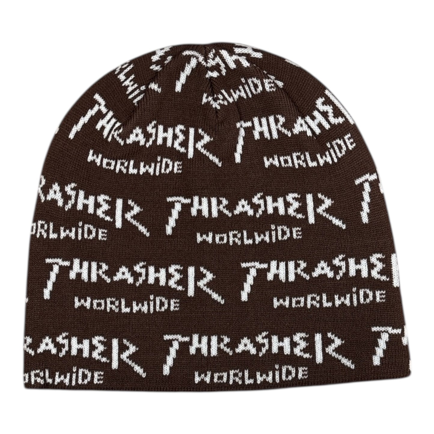 Thrasher Worldwide Scully Beanie- Brown