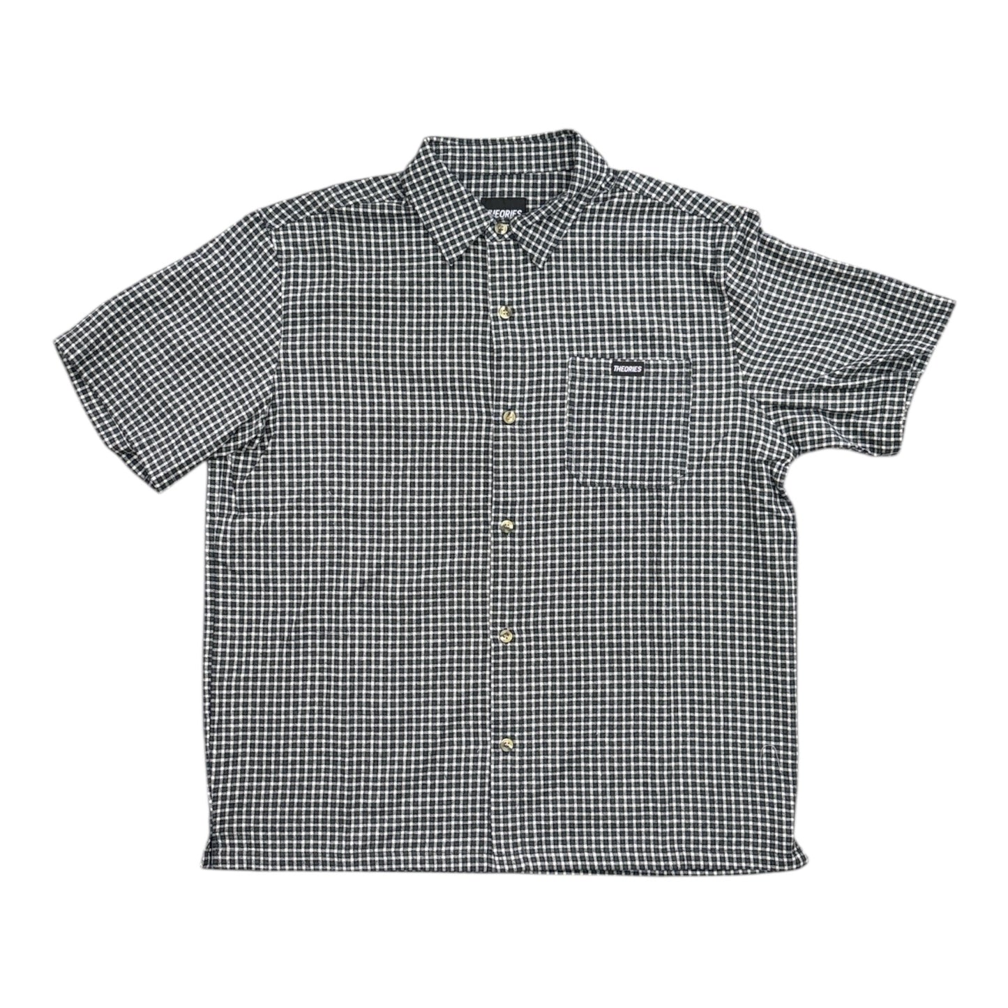 Theories Avignon Short Sleeve Flannel- Sea