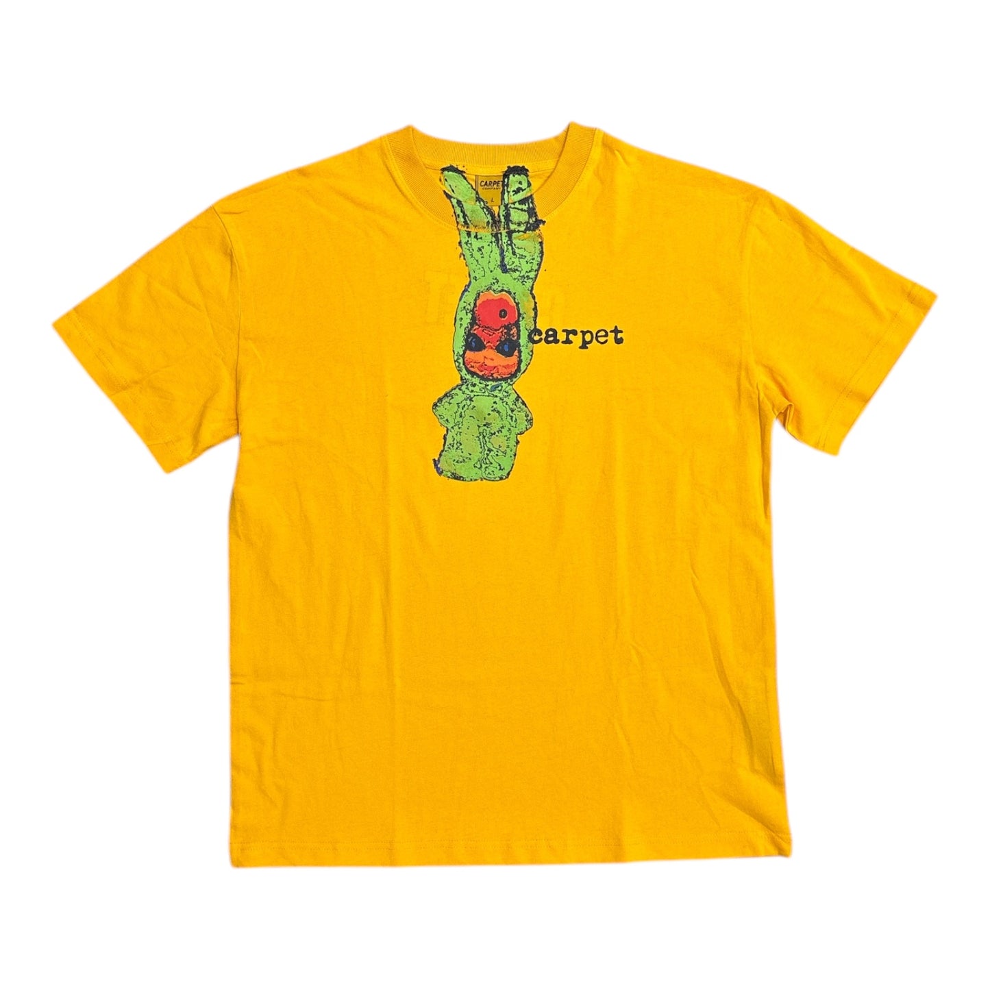 Carpet Co. Bunny Tee Yellow FRONT