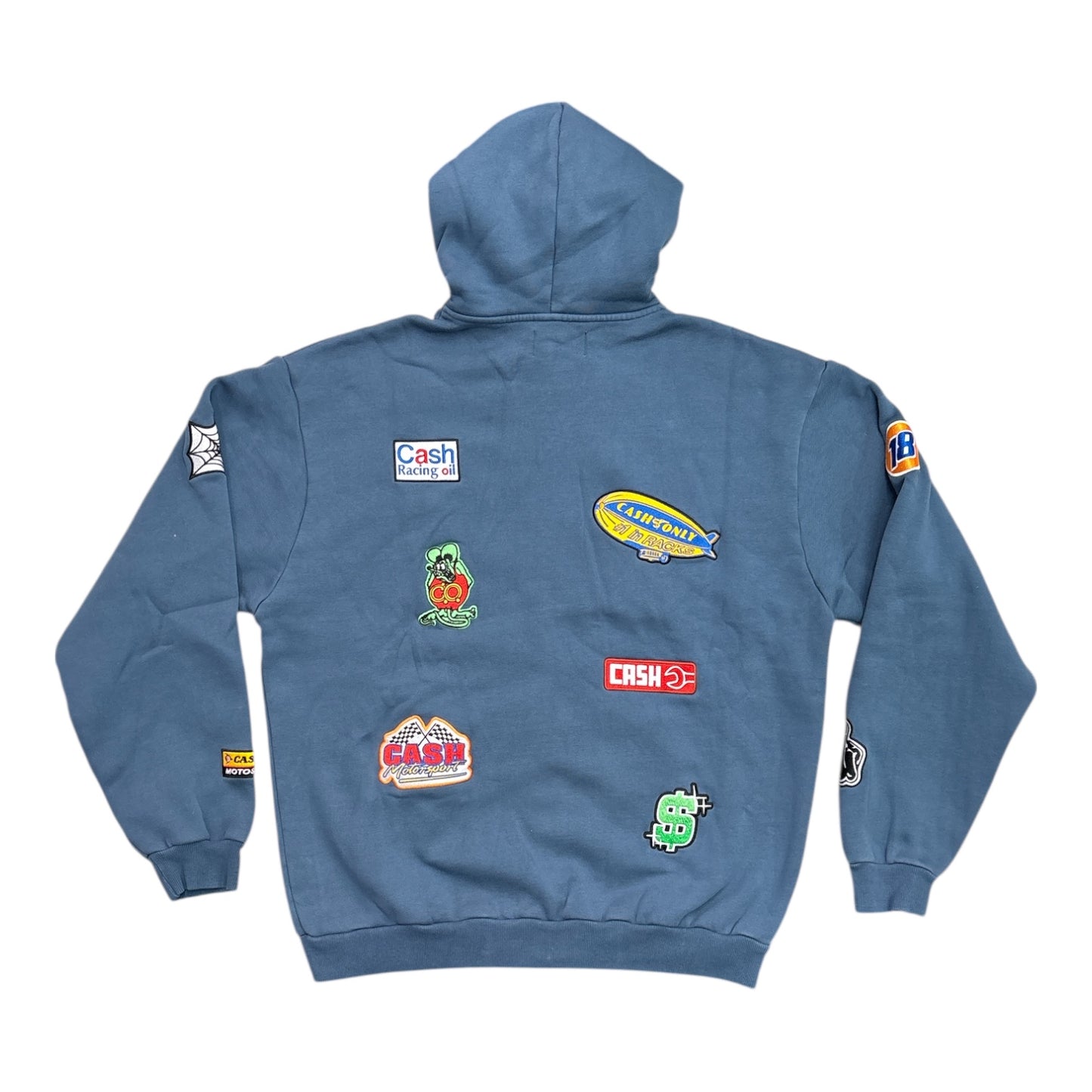 Cash Only Service Zip-Through Hood- Washed Stone Navy