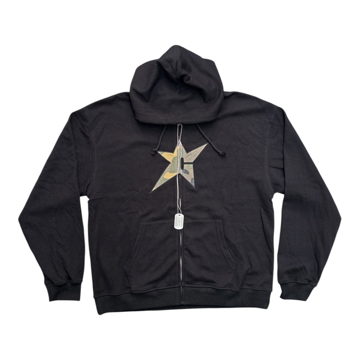 Carpet Co. Thermal C-Star Zip Hoodie- Black