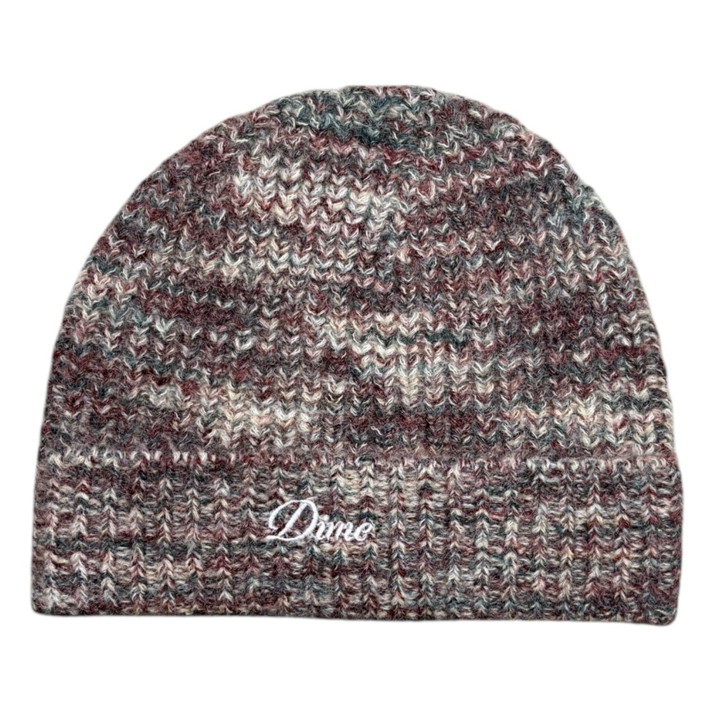 Dime Fuzzy Fold Beanie- Blush Multi