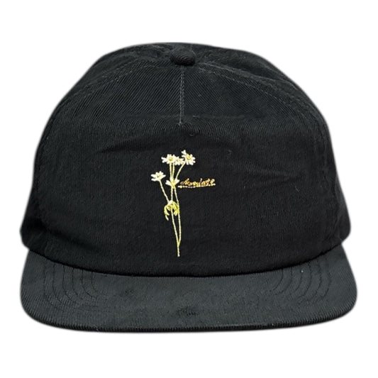 Chocolate Stems Corduroy 5 Panel- Black