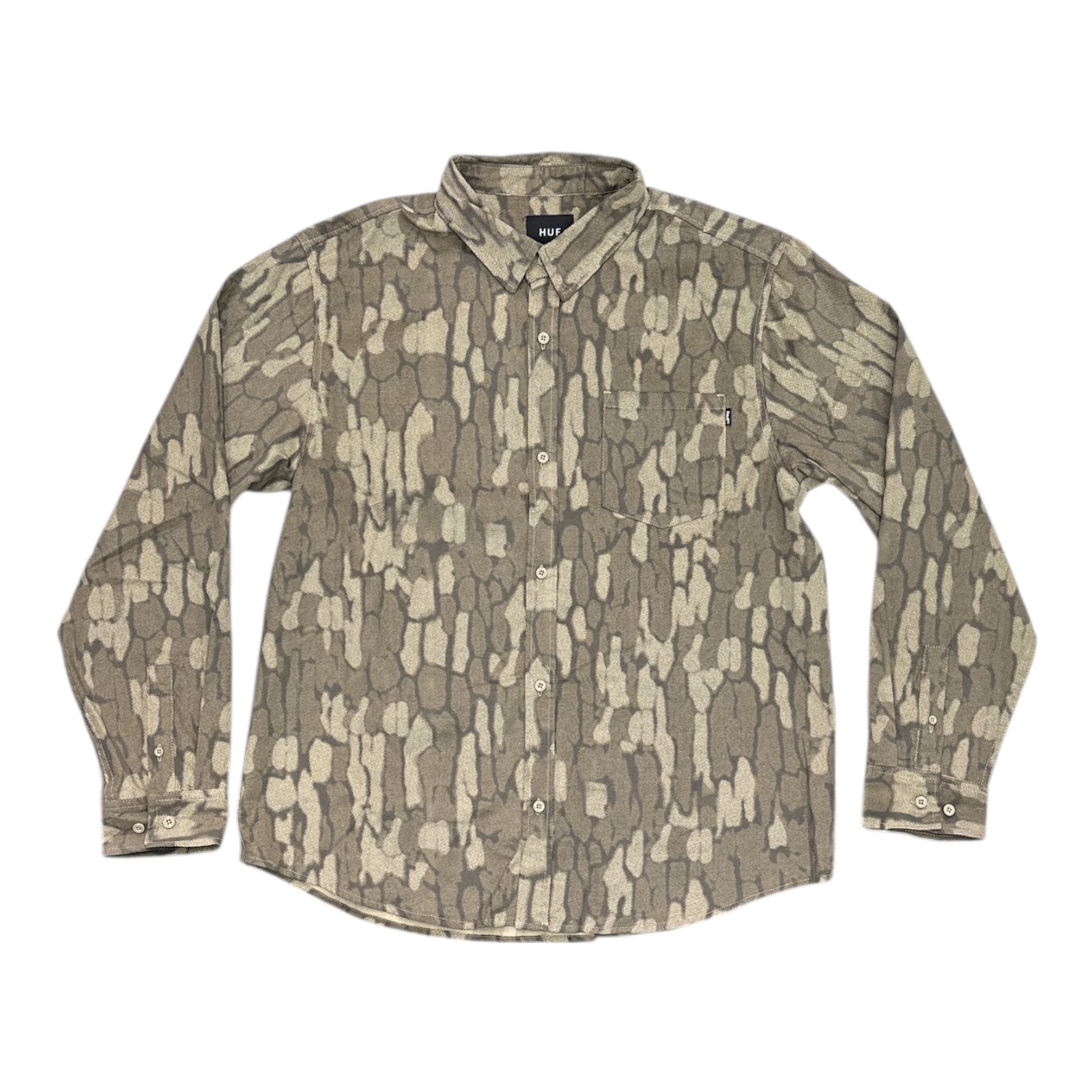HUF Warped Camo Shirt- Muted Camo