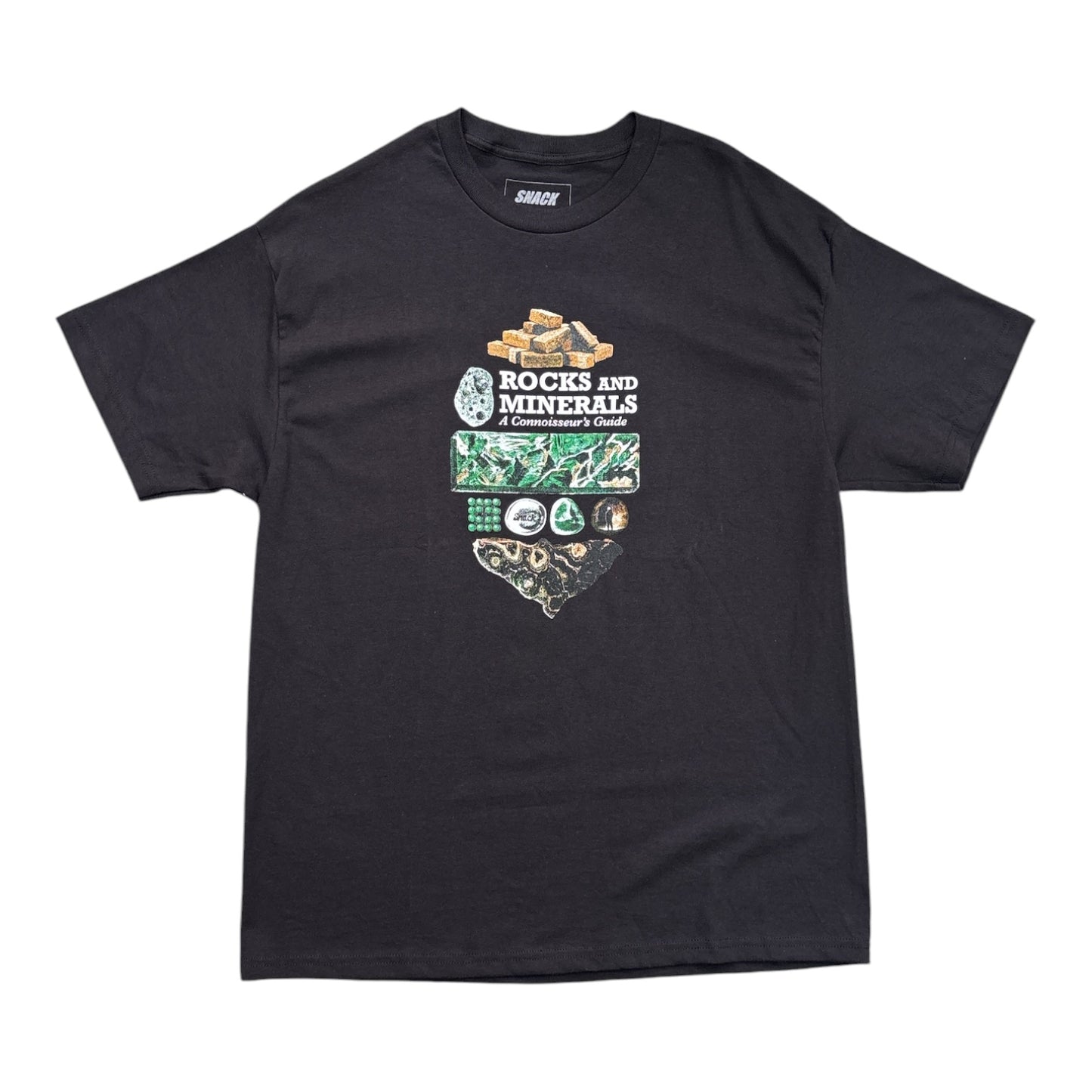 Snack Rocks & Minerals Tee- Black