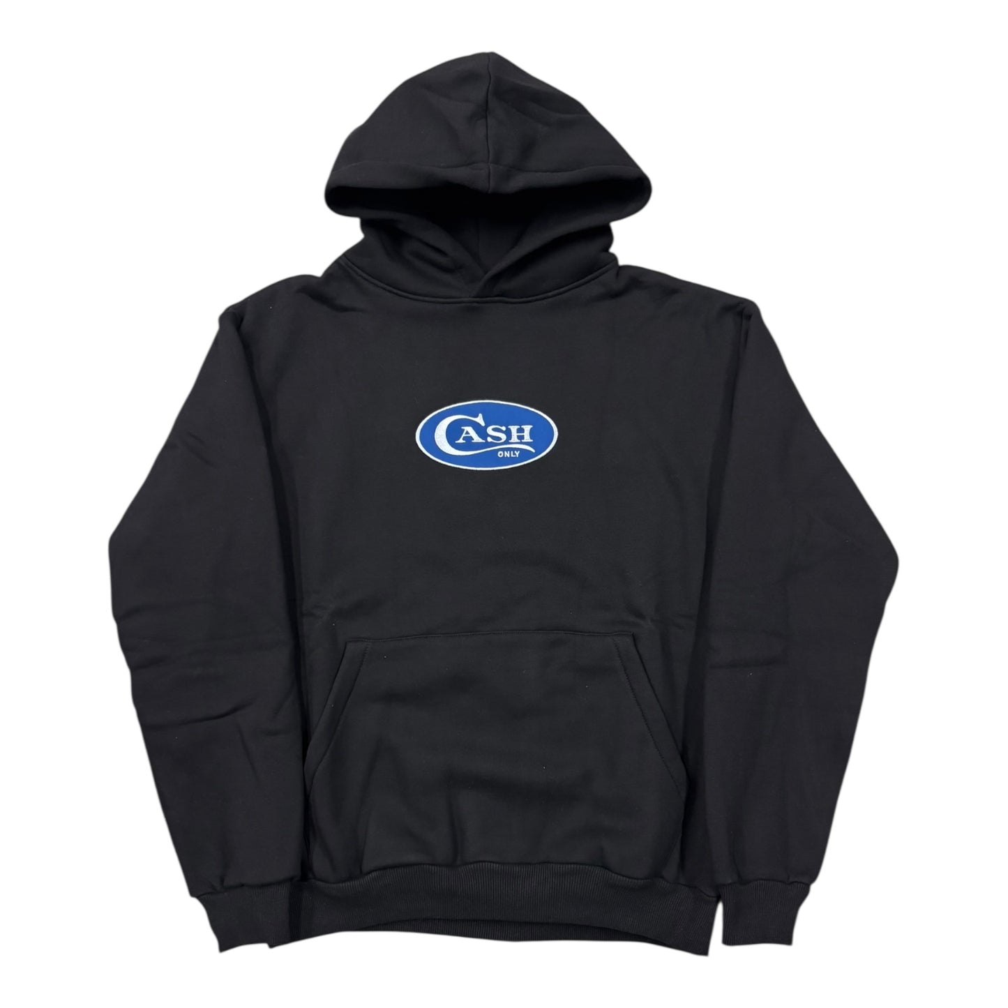 Cash Only Emblem Pullover Hoodie- Black