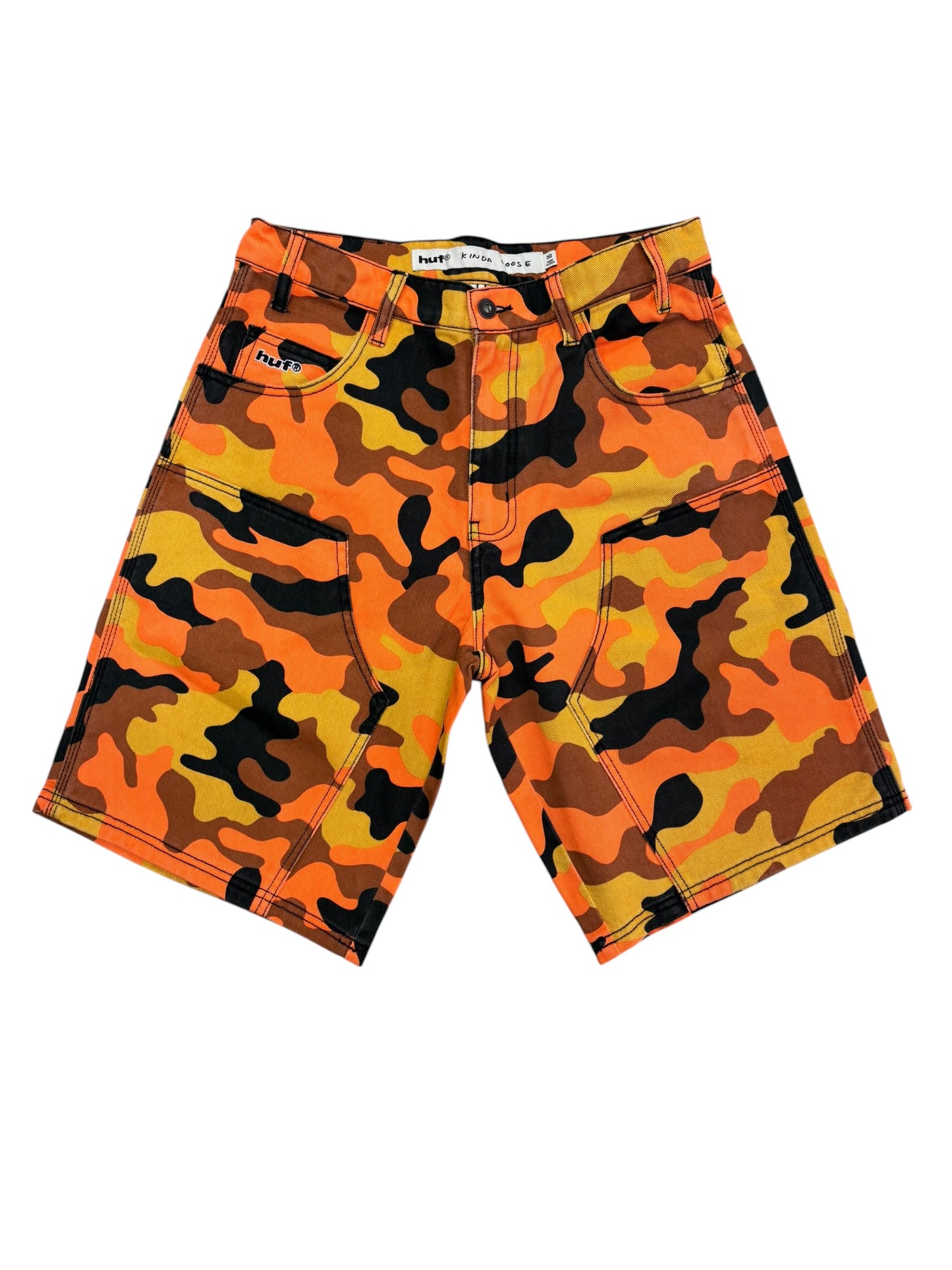 HUF Kinda Loose Double Knee Camo Short- Lava