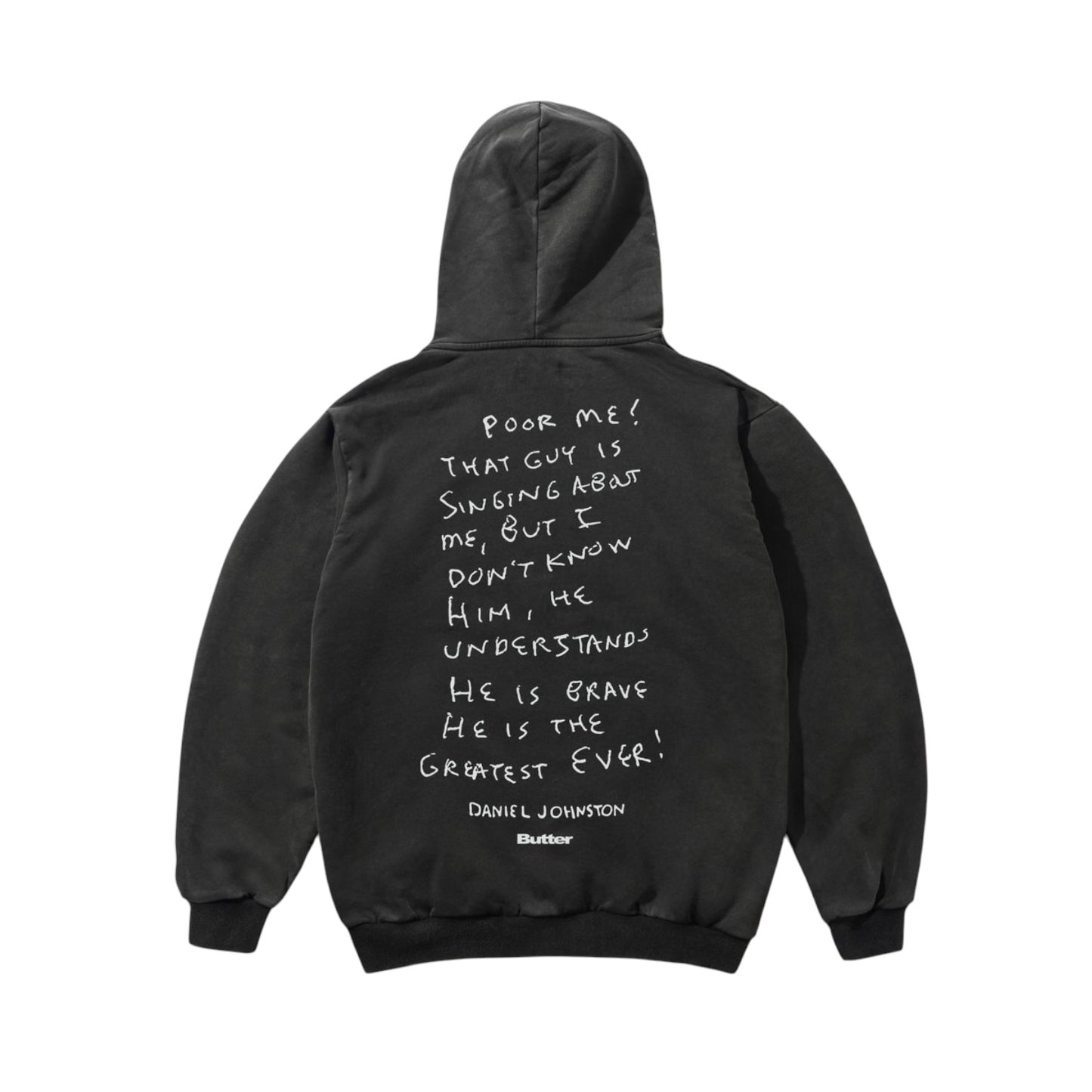 Butter Enemy Hoodie- Distressed Wash Black