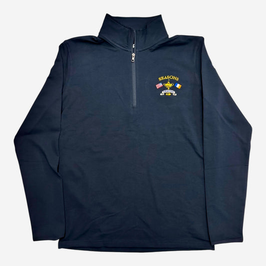 Seasons x Traffic Tin Cup L/S Quarter Zip- Deep Navy