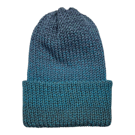 Chimney OG Fold Beanie- Mixtape Multicolor- Navy/Teal