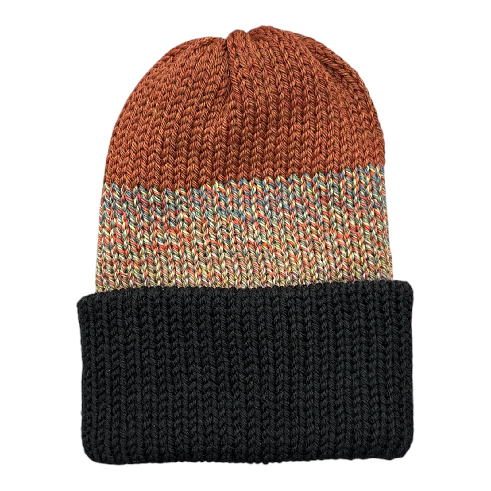 Chimney OG Fold Beanie- Blocked With Black Fold