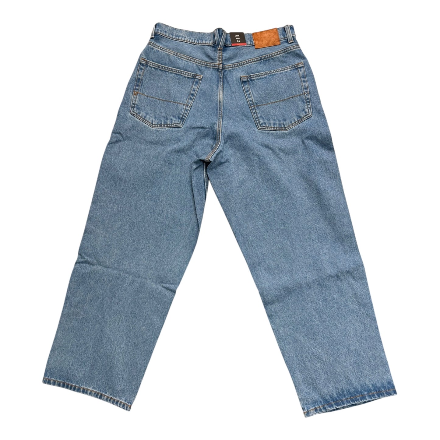 Vans Baggy Check Denim Pants- Stonewash Blue