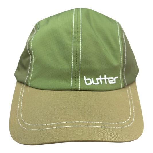Butter Primary 4 Panel Cap- Green/Tan