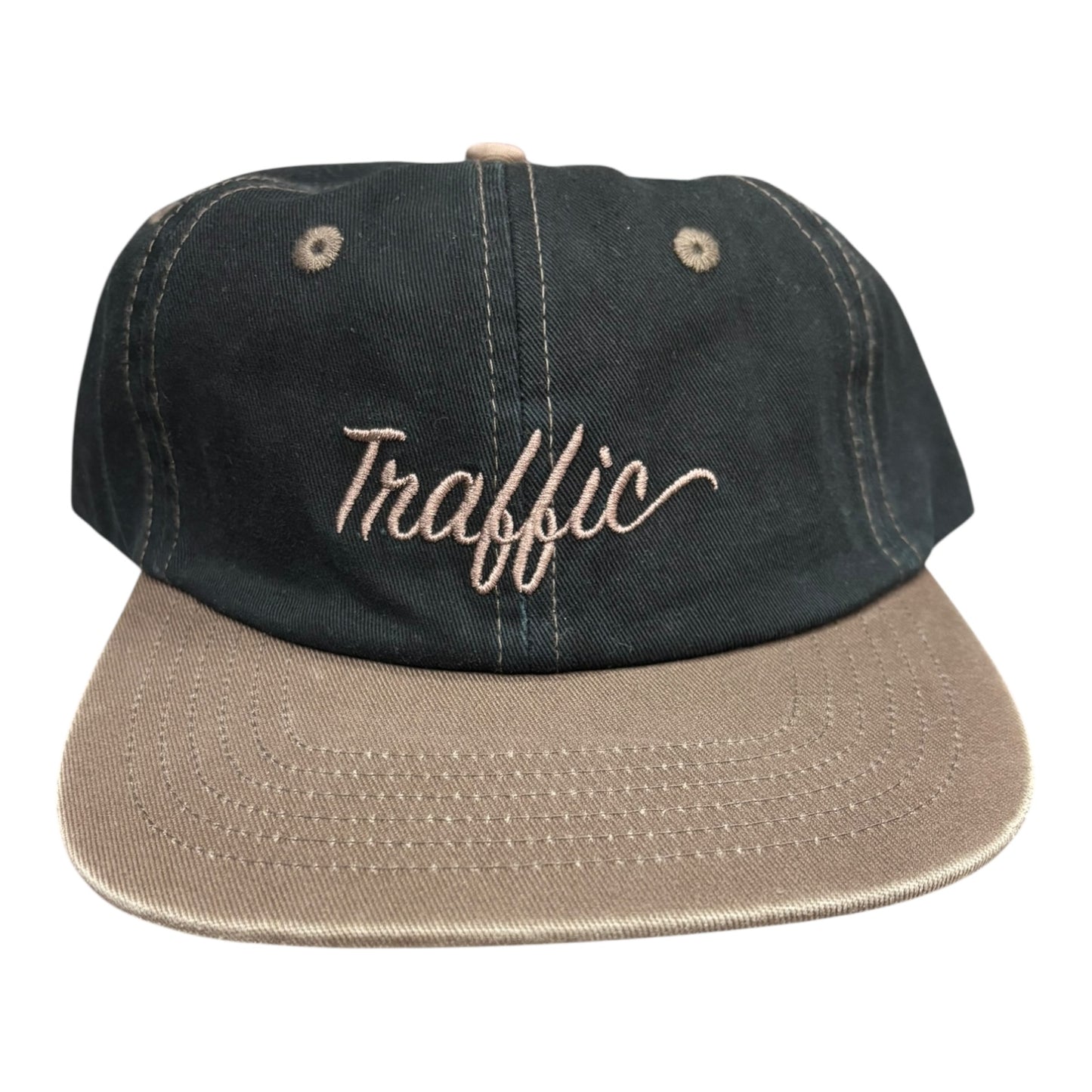 Traffic Script Hat- Black/Sepia