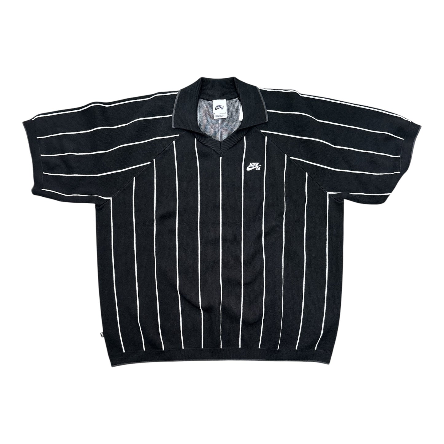 Nike SB Short Sleeve Polo Sweater- Black/Sail/Black
