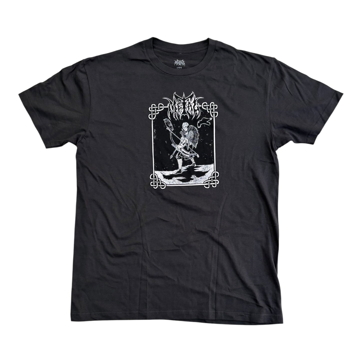 Metal Valkyrie Raven Tee-Coal