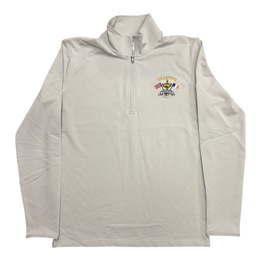 Seasons x Traffic Tin Cup L/S Quarter Zip- Smoke