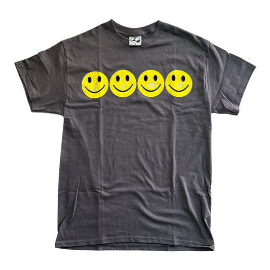 Limosine Glitter Smile Tee- Charcoal