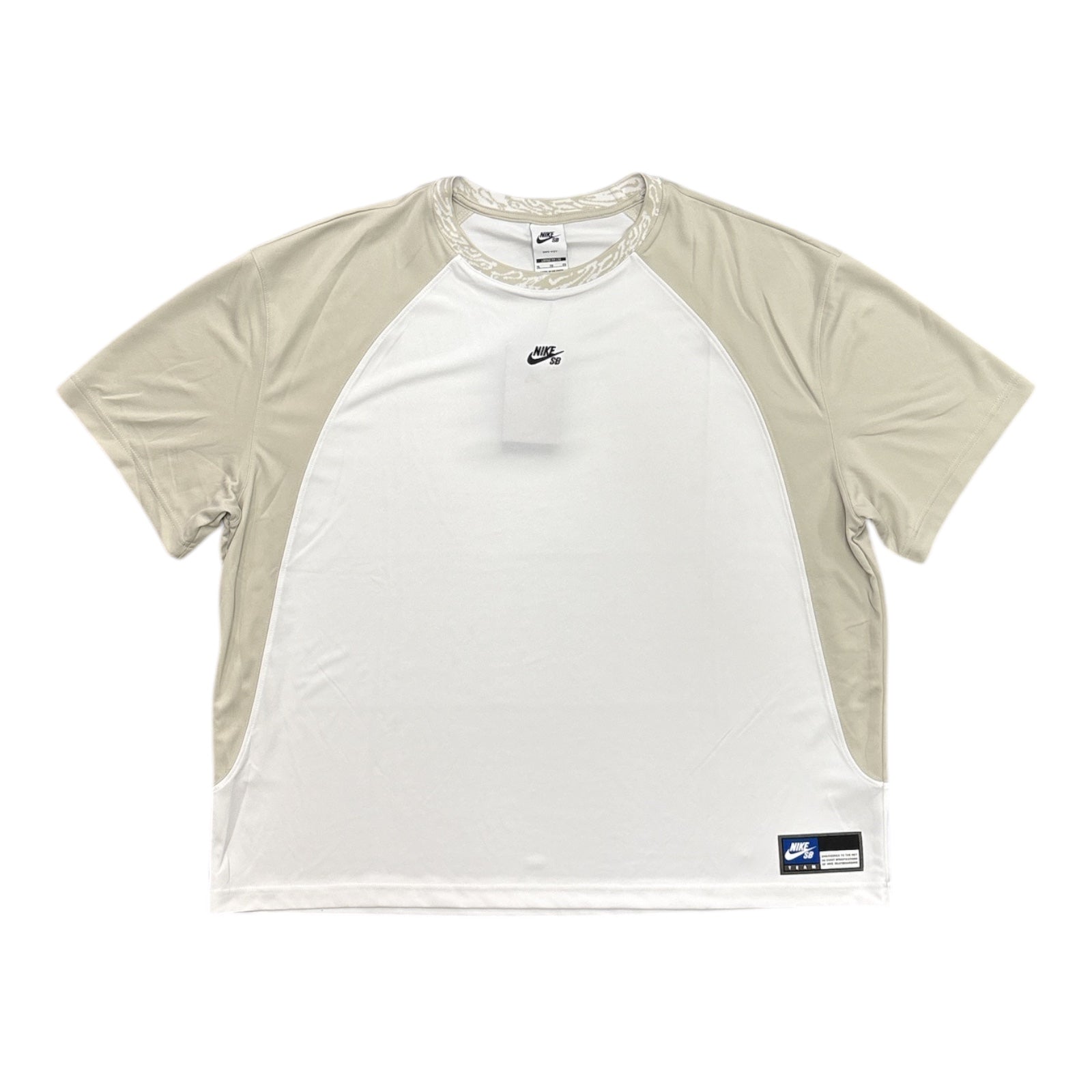 Nike SB Dri-FIT Knit Skate Jersey- White/Light Bone-Black