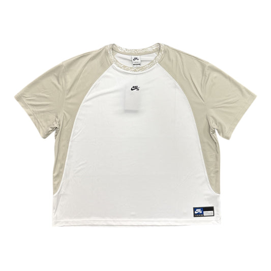 Nike SB Dri-FIT Knit Skate Jersey- White/Light Bone-Black