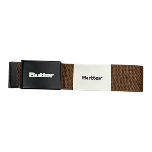Butter Woven Logo Belt- Brown